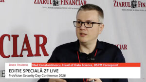 ZF Live. ProVision Security Day. Vlad Constantinescu, Forcepoint, companie globală de securitate cibernetică: Pe măsură ce fiecare angajat îşi face propriul „copilot“, companiile pierd urma propriilor date. „Nu e nimic sută la sută sigur – nici măcar AI-ul rulat pe serverul tău“