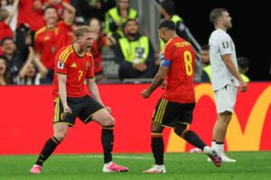 Belgia a învins categoric SUA cu 4-1 / Pe americani nu i-a ajutat intervenția lui Trump care a anulat un cartonaș roșu / Belgia  Spania în sferturile de finală