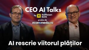 VIDEO  CEO AI Talks. AI rescrie viitorul plăților. Cu Zdenek Romanek, CEO Raiffeisen Bank, și Cătălin Crețu, General Manager Visa pentru România, Bulgaria, Croația și Slovenia