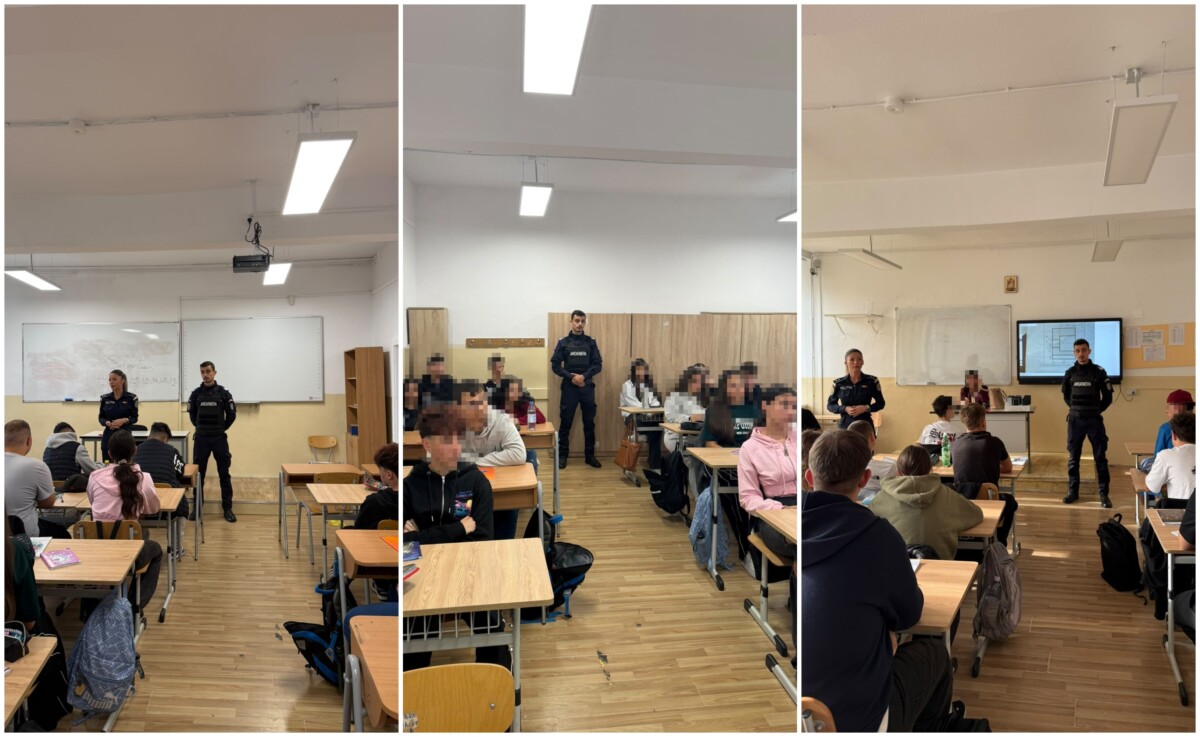Acțiuni pentru creșterea siguranței școlare, la Alba Iulia și Zlatna. Sute de elevi au primit sfaturi de la polițiști