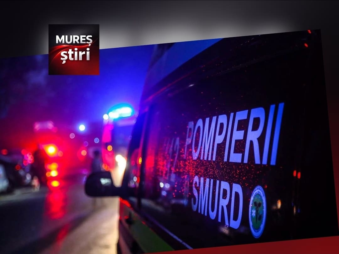 Accident cu două victime pe DN15, în comuna Deda! Intervin pompierii militari