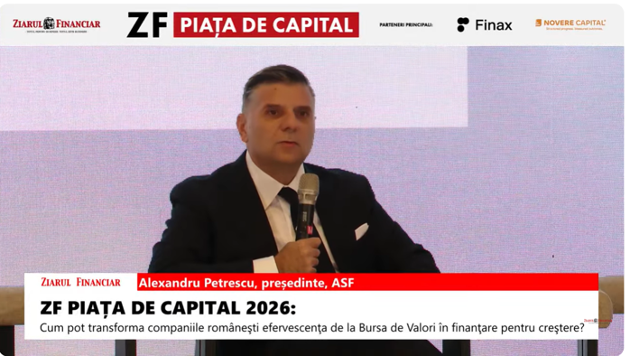 Alexandru Petrescu, preşedinte, ASF: Anul 2026 a fost un an extrem de bun pe piaţa de capital, cel puţin în prima parte