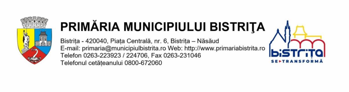 DISPOZIŢIE privind convocarea Consiliului local al municipiului Bistriţa în şedinţă ordinară, în data de 30 septembrie 2