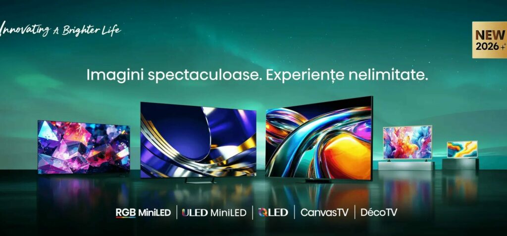 Hisense prezintă gama TV 2026: tehnologie RGB MiniLED îmbunătățită, ecrane de peste 100 de inch și o nouă generație de t