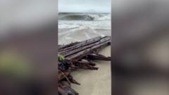 Naufragiu descoperit pe insula Nantucket în timpul furtunii de nord-est