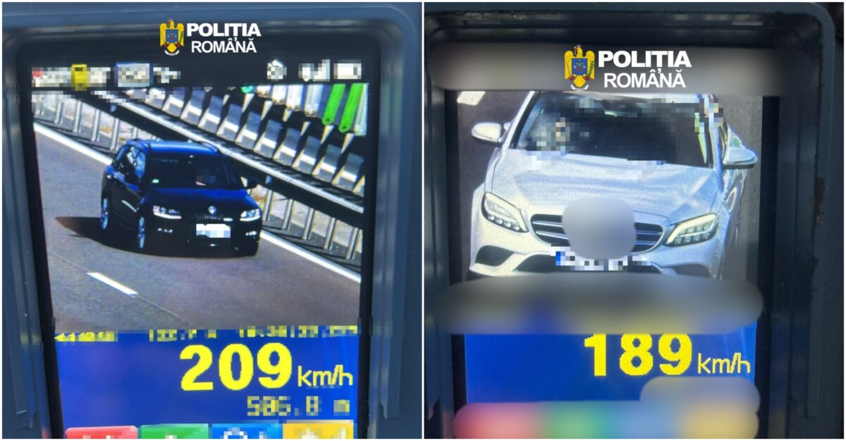 Polițiștii din Alba au ieșit pe Autostrada A1, la ”vânătoare de vitezomani”. Câți șoferi au fost lăsați fără carnet în c
