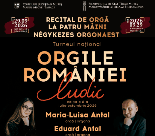 Recital de orgă la patru mâini la Palatul Culturii