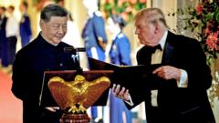 Trump and Xi toast new chapter in friendship at White House state dinner
