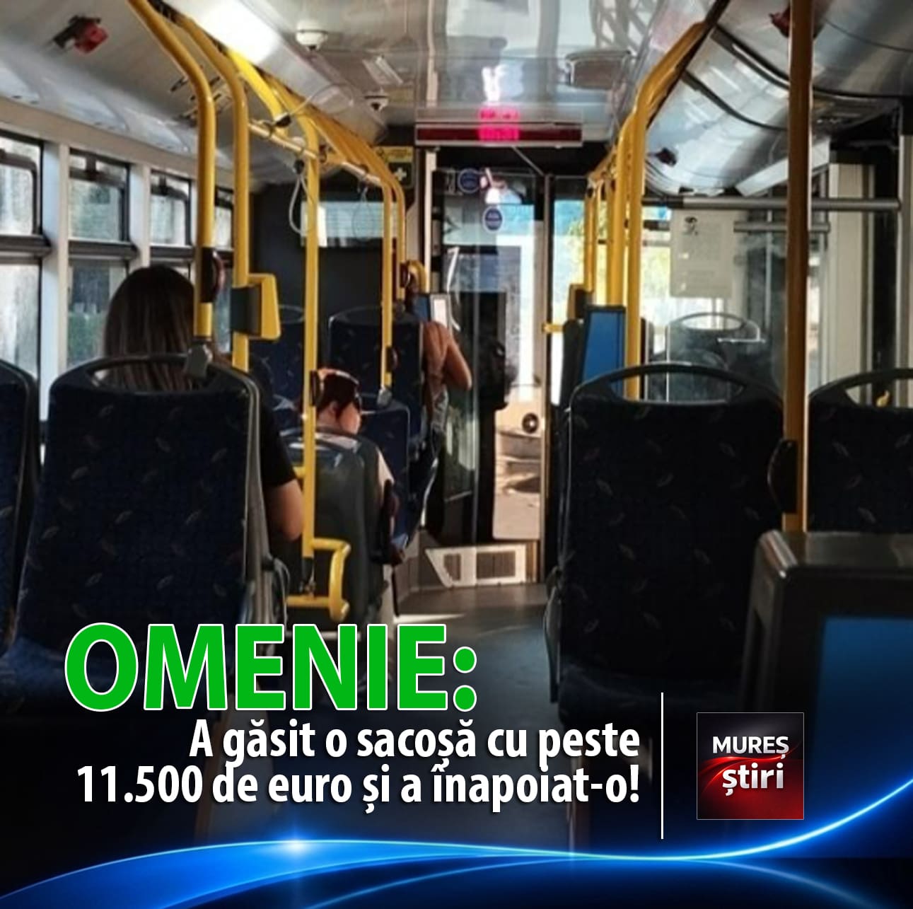 Un gest de onestitate rară la Cluj-Napoca: O pasageră a găsit o sacoșă cu peste 11.500 de euro în troleibuz și a înapoia