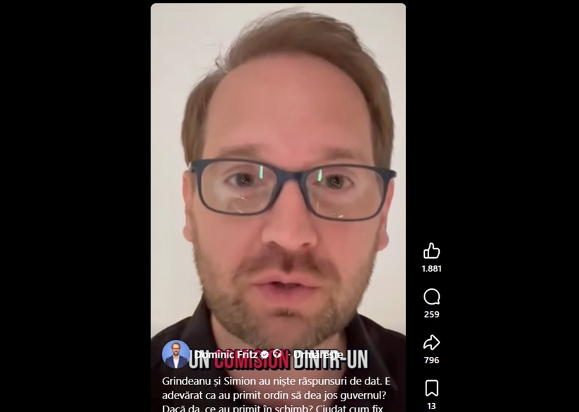 VIDEO Fritz, reacție în scandalul ambasadoarei SUA care s-a lăudat că a dat jos Guvernul Bolojan, căzut prin moțiunea P