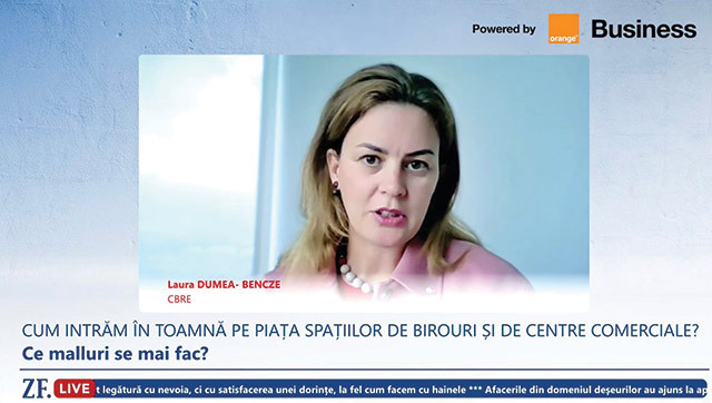 ZF Live. Laura Dumnea, CBRE România: În medie, fiecare 100 de kilometri de autostradă aduc aproximativ 500.000 de metri