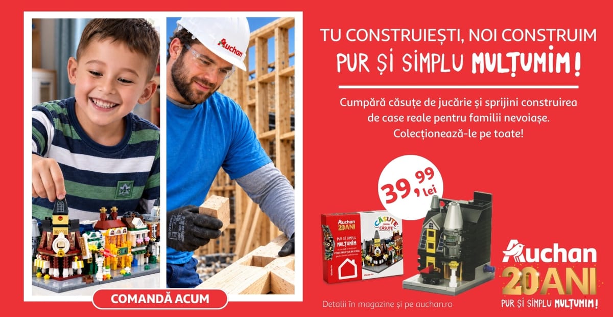20 de ani în România, un nou proiect pentru comunitate: Auchan susține construirea a 10 locuințe alături de Habitat for