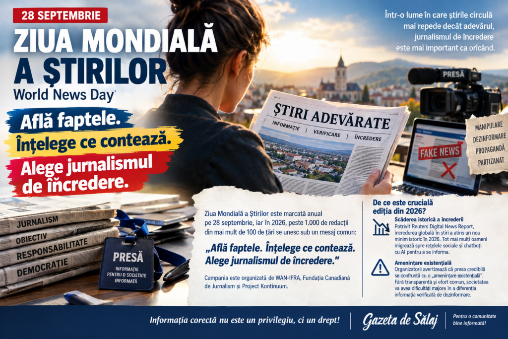 28 SEPTEMBRIE -ZIUA MONDIALĂ A ȘTIRILOR: CÂND ADEVĂRUL DEVINE MAI IMPORTANT DECÂT AUDIENȚA