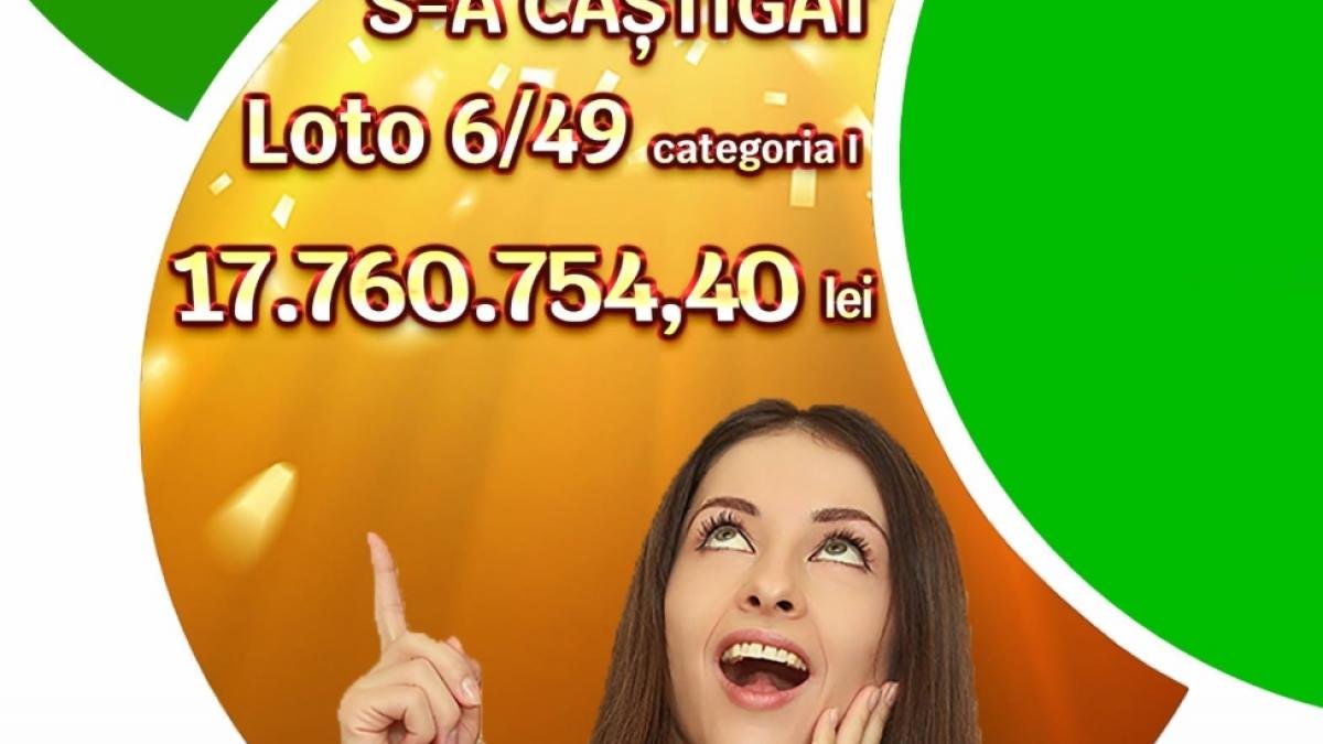 A câștigat peste 3,32 milioane de euro la Loto 6/49, cu un bilet de 24,50 lei cumpărat de pe telefon