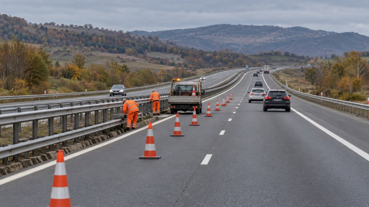 A1, între Sebeș și Sibiu: restricții în două zone din cauza lucrărilor, traficul e îngreunat
