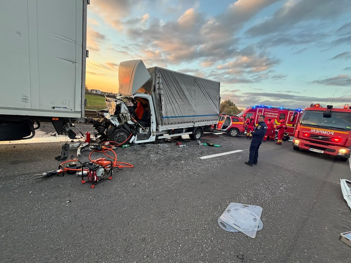 A1: un bărbat în stare gravă, după manevre de resuscitare, este transportat la UPU Sibiu