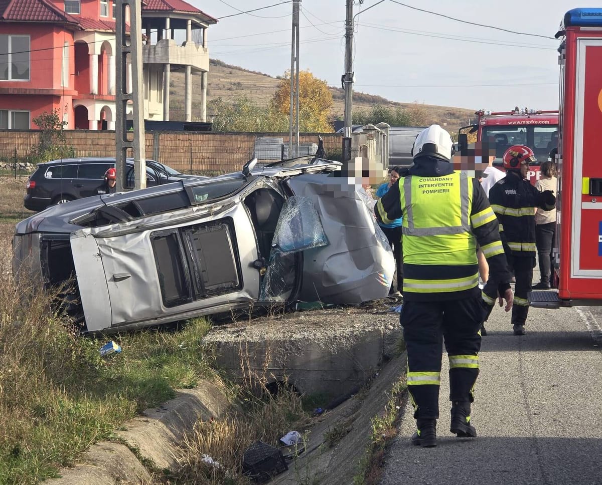Accident grav în Șieu Măgheruș: cinci spitalizați, doi în stare foarte gravă