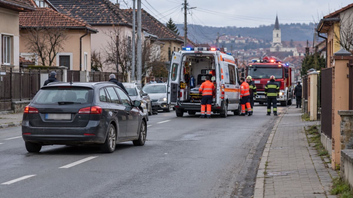 Accident grav în Mediaș: fetiță de 4 ani, lovită de o mașină pe strada Feleac