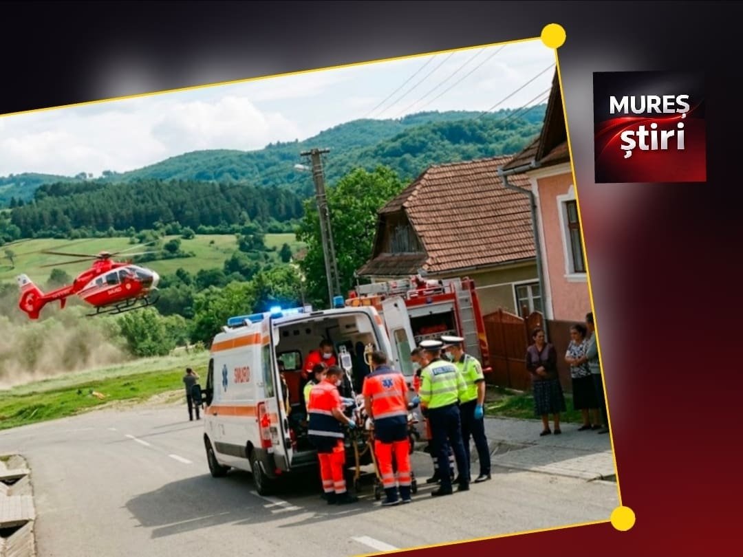 Accident în Gurghiu: o persoană a căzut de pe acoperiș și a intrat în stop cardio-respirator