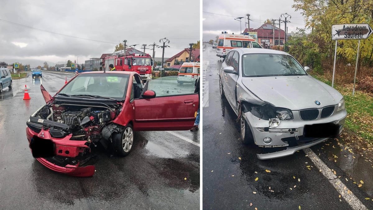 Accident rutier la Sântandrei, lângă Deva: o femeie de 35 de ani, rănită și dusă la spital