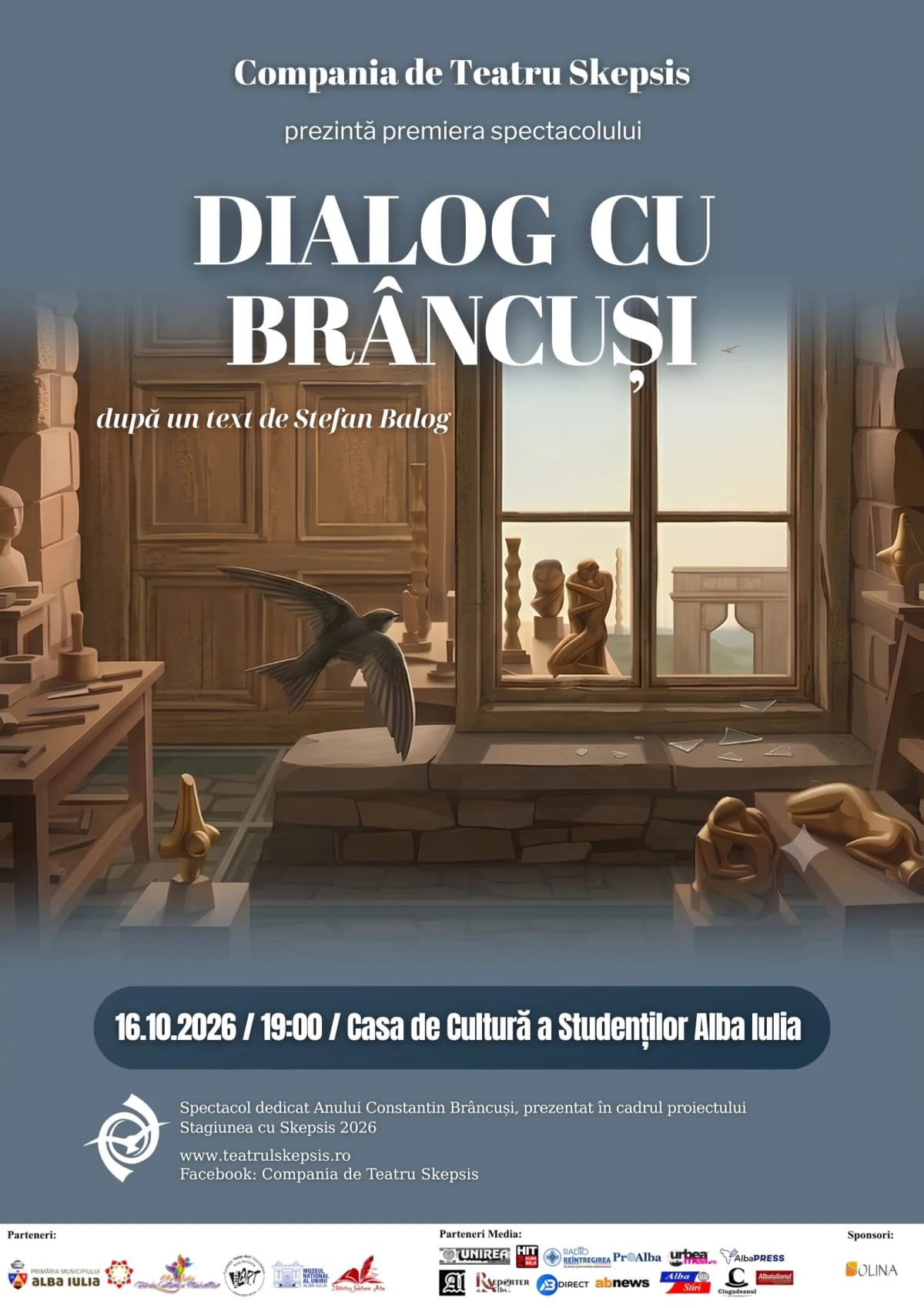Alba Iulia: Compania Skepsis marchează Anul Constantin Brâncuși cu o producție teatrală inedită