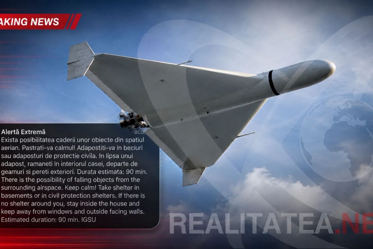 Alertă aeriană în Tulcea: țintă detectată lângă Sulina, RO-Alert și avioane militare în zonă