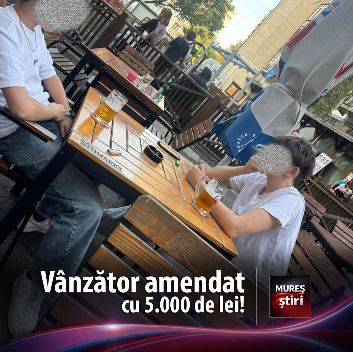 Amenzi pentru consum de alcool în parcuri și stații de autobuz, după ce doi minori au fost prinși la un bar