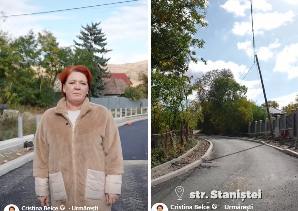 Apahida: lucrările de asfaltare din satul Pata avansează, primele straturi sunt deja așternute