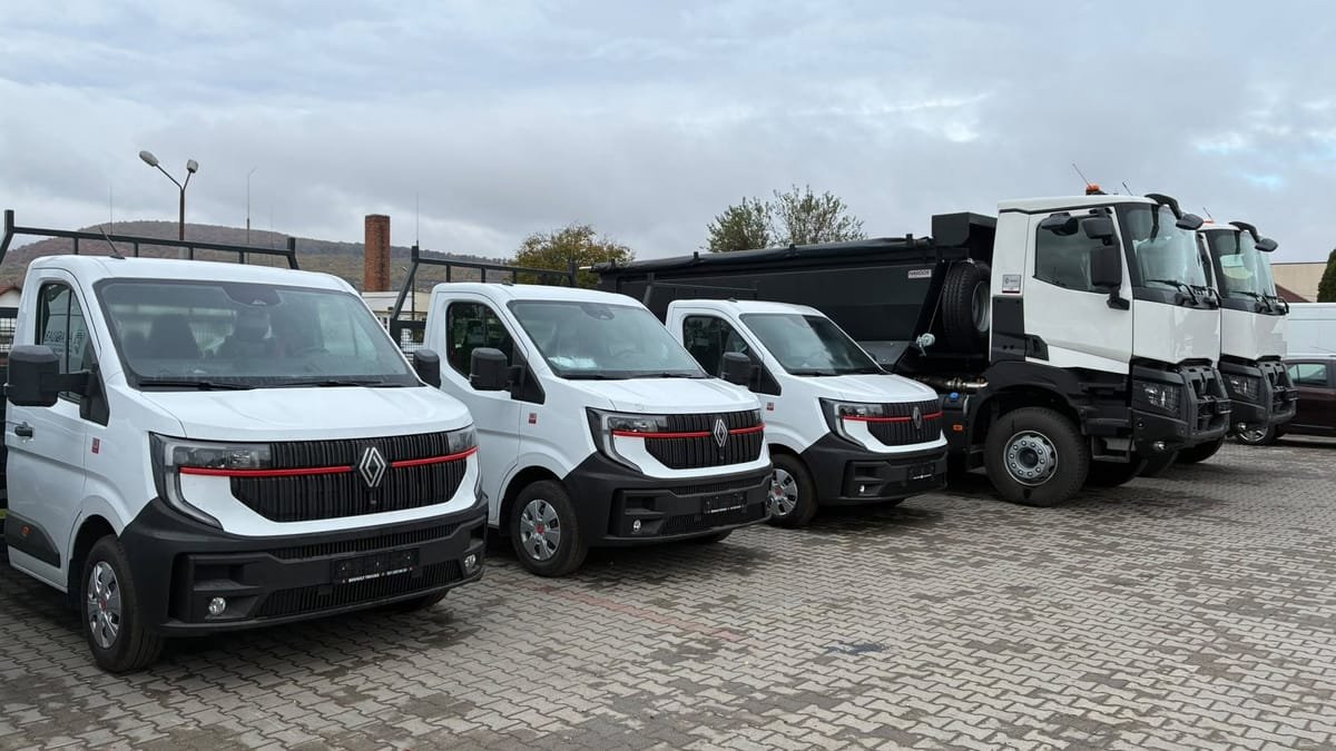 AQUABIS completează parcul auto cu 5 autoutilitare, achiziționate din fonduri europene