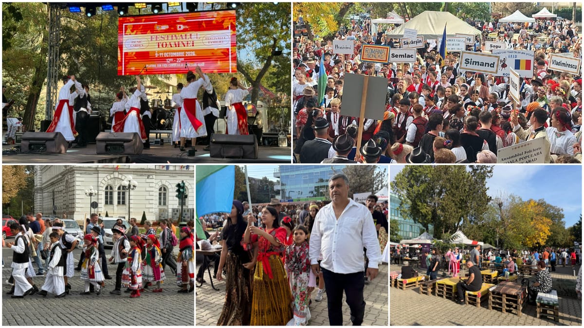 Arad: aproape 1.000 de participanți la parada portului popular din cadrul Festivalului Toamnei și al Familiei