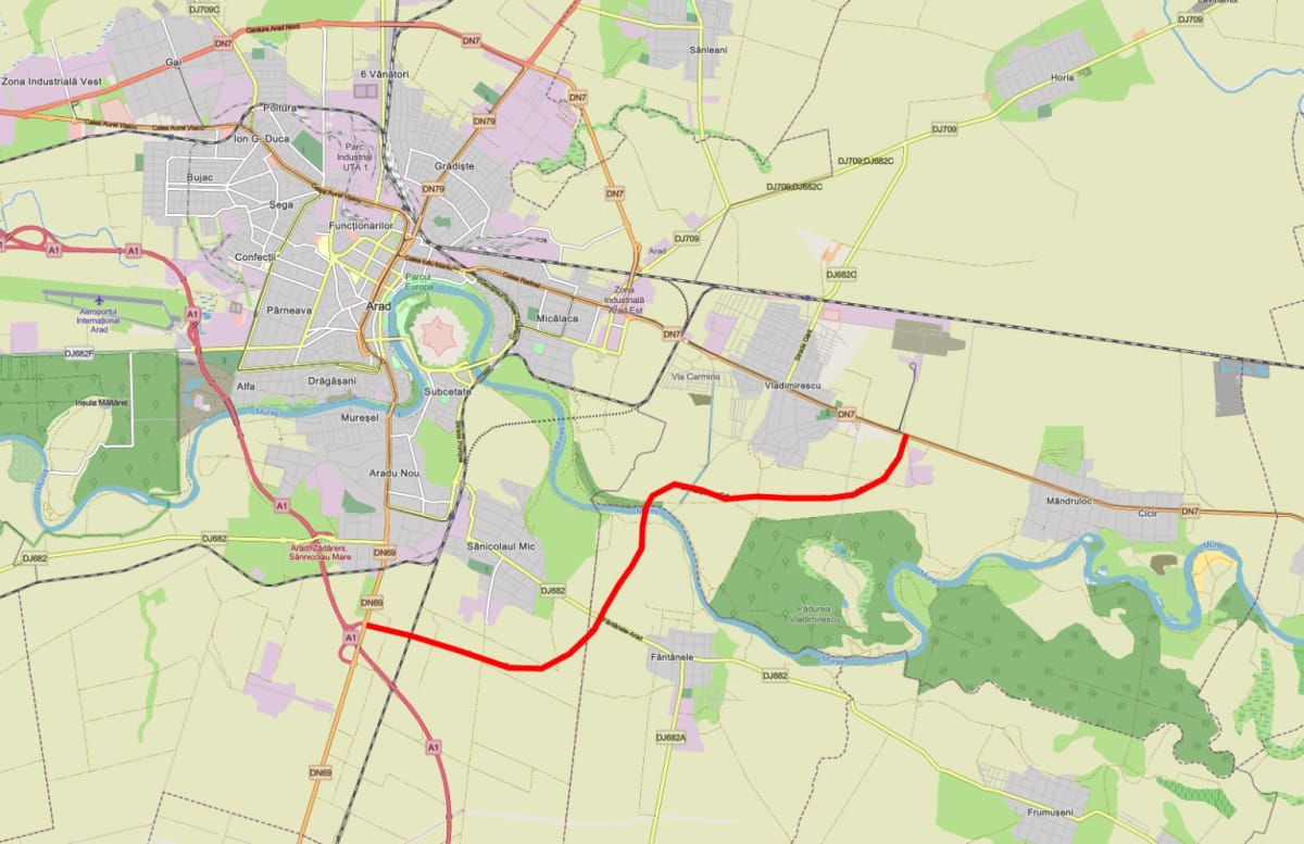 Arad: Centura de Nord-Est de 13 kilometri a primit autorizație de construire