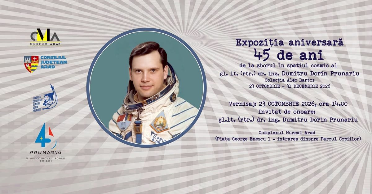 Arad: obiecte rare din istoria zborurilor spațiale, expuse de artistul Alec Bartos