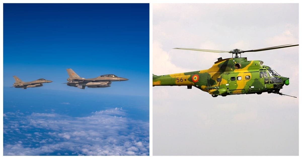 Armata Română a ridicat de la sol două avioane militare și un elicopter. A fost trimis mesaj RO-ALERT
