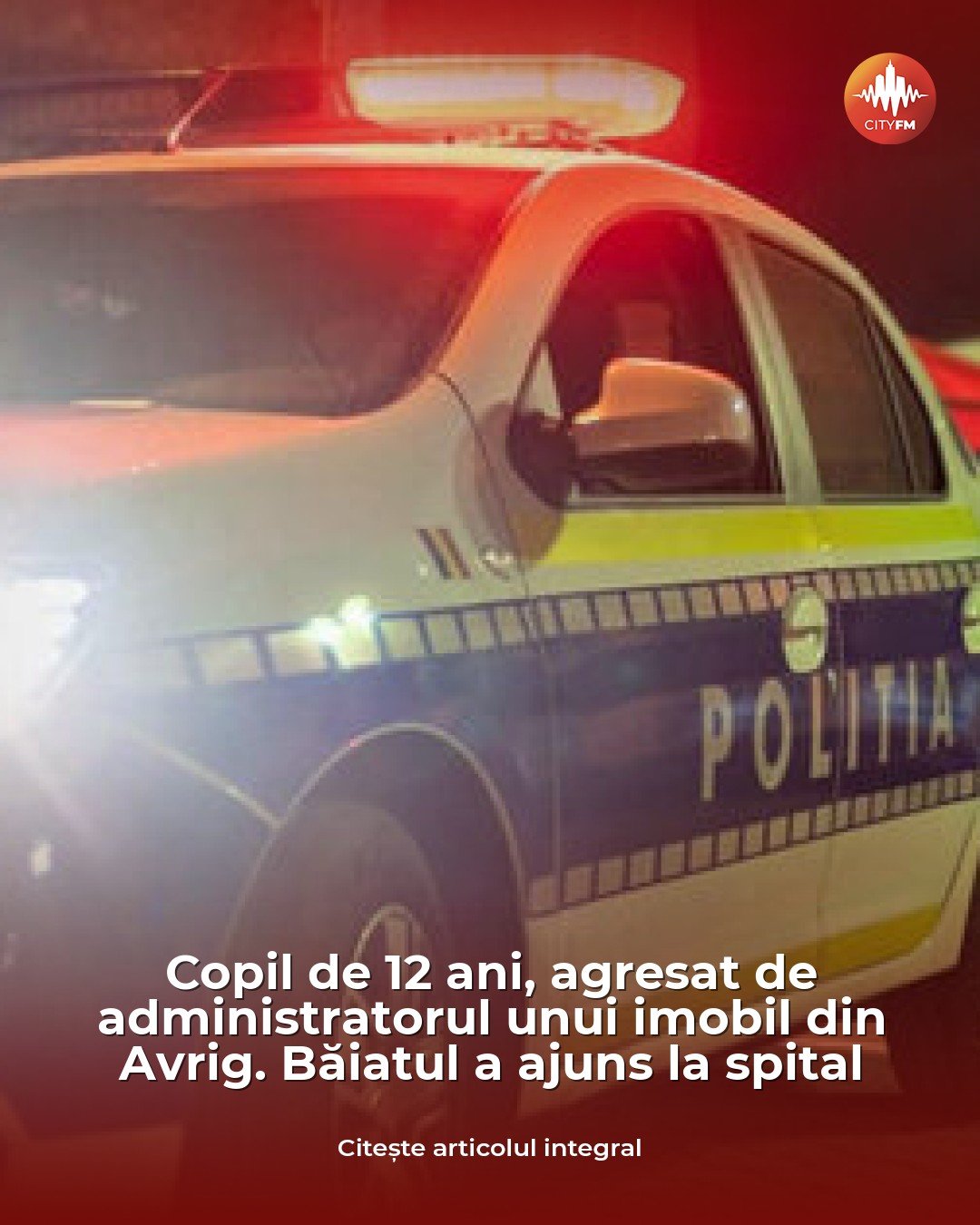 Avrig: copil de 12 ani agresat de administratorul unui imobil, ajuns la spital