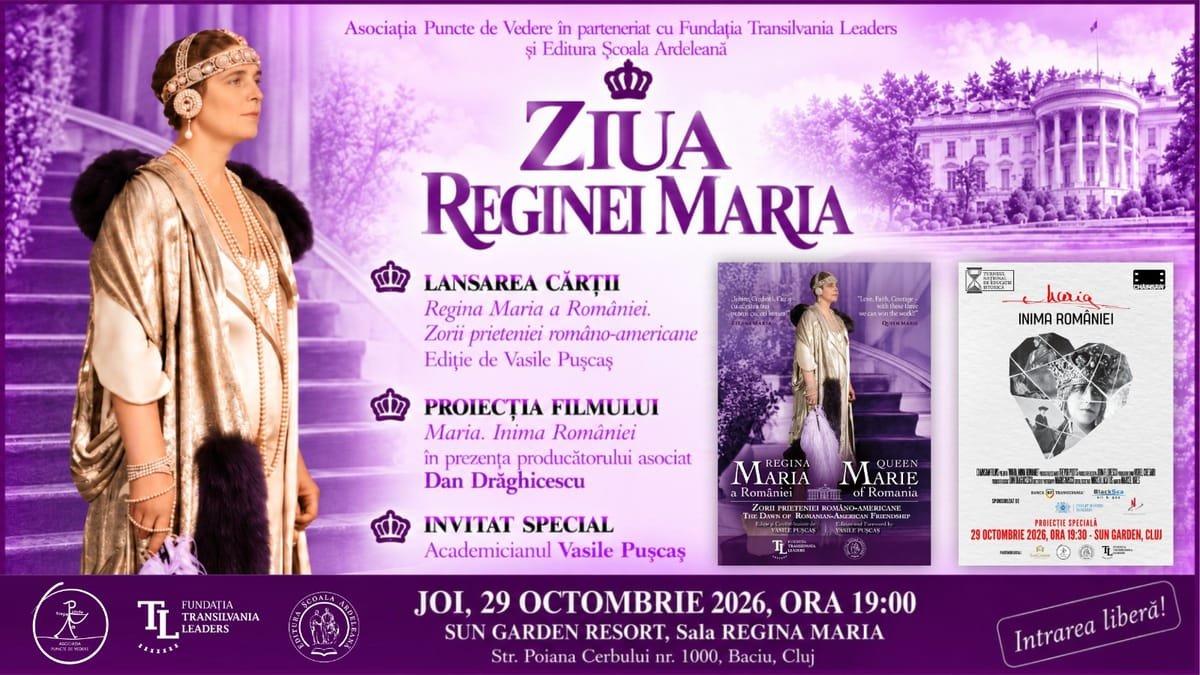 Baciu: Ziua Reginei Maria, sărbătorită cu lansarea cărții despre Regina Maria a României