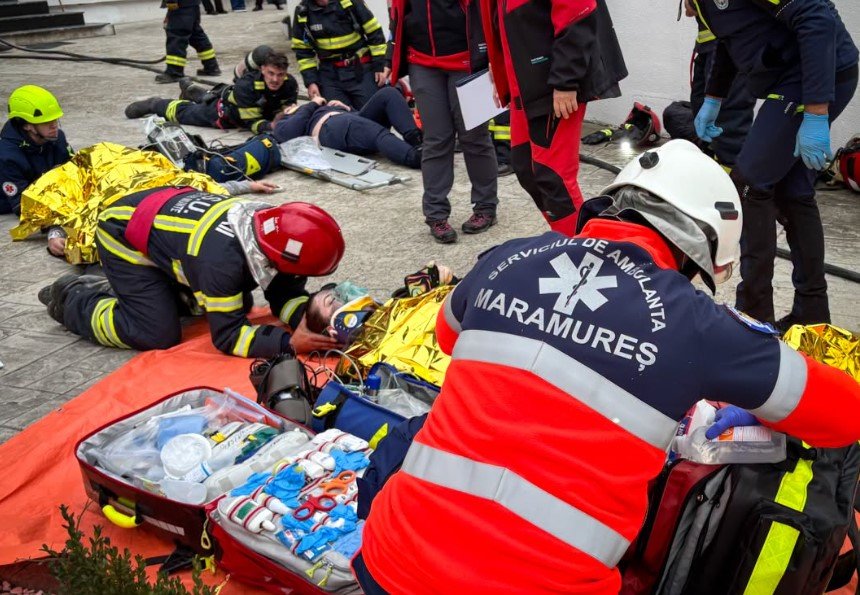 Baia Mare: 14 echipe de voluntari ai Ordinului de Malta, testate în exerciții simulate de urgență