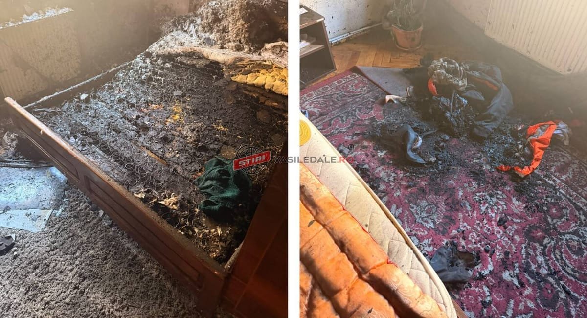 Baia Mare: bărbat încătușat de jandarmi după ce ar fi lăsat gazul deschis și ar fi dat foc în două camere