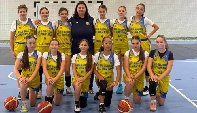 Baia Mare: baschetbalistele U14 de la CSȘ Gloria FCC UAV Arad încep cu două victorii în Campionatul Național