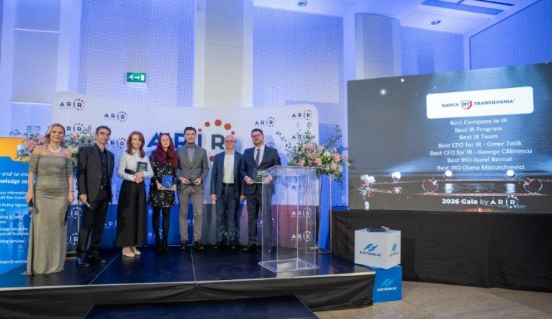 Banca Transilvania, premiată cu nouă premii pentru relația cu investitorii la Gala by ARIR 2026