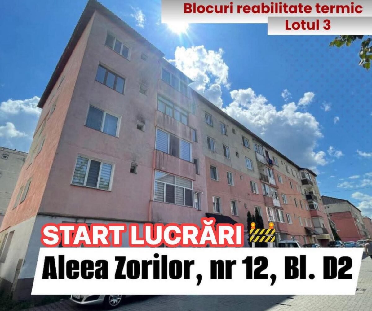 Beclean: continuă lucrările de reabilitare termică a blocurilor, se măsoară ferestrele care vor fi înlocuite