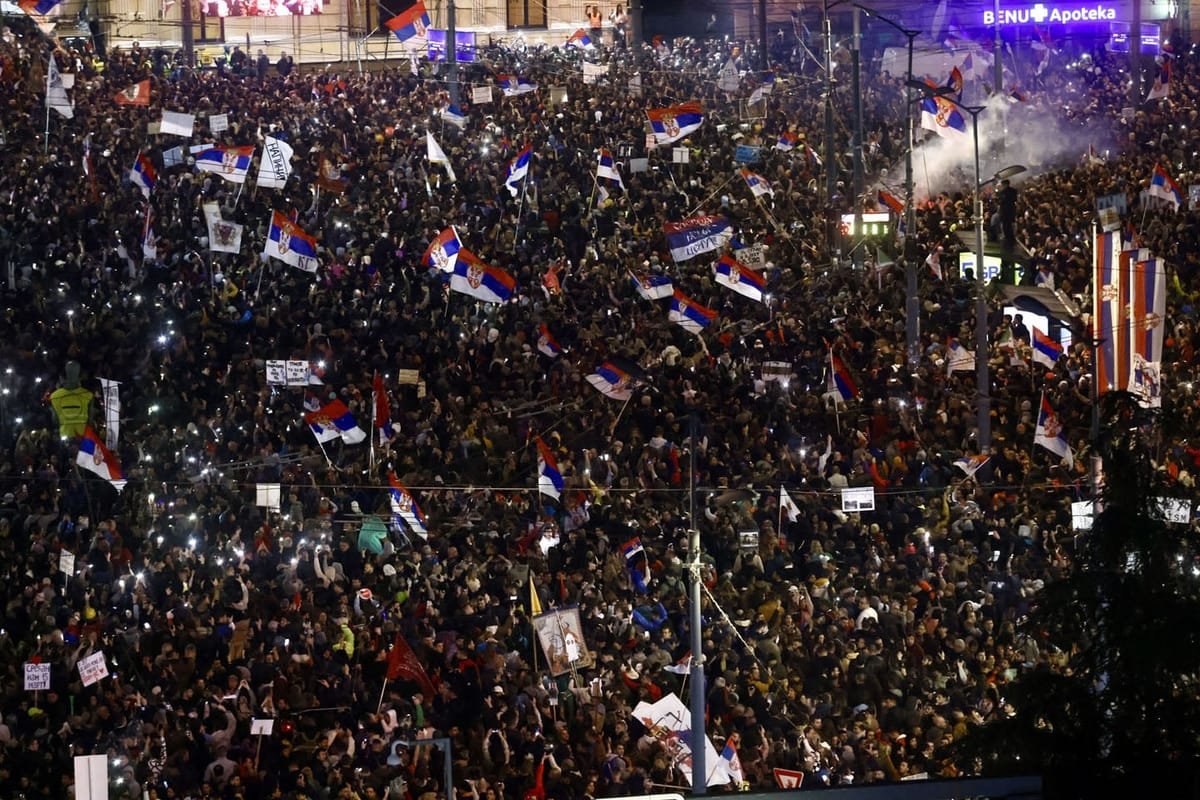 Belgrad: miting de amploare al partidului Lista Studenților, înaintea alegerilor parlamentare anticipate