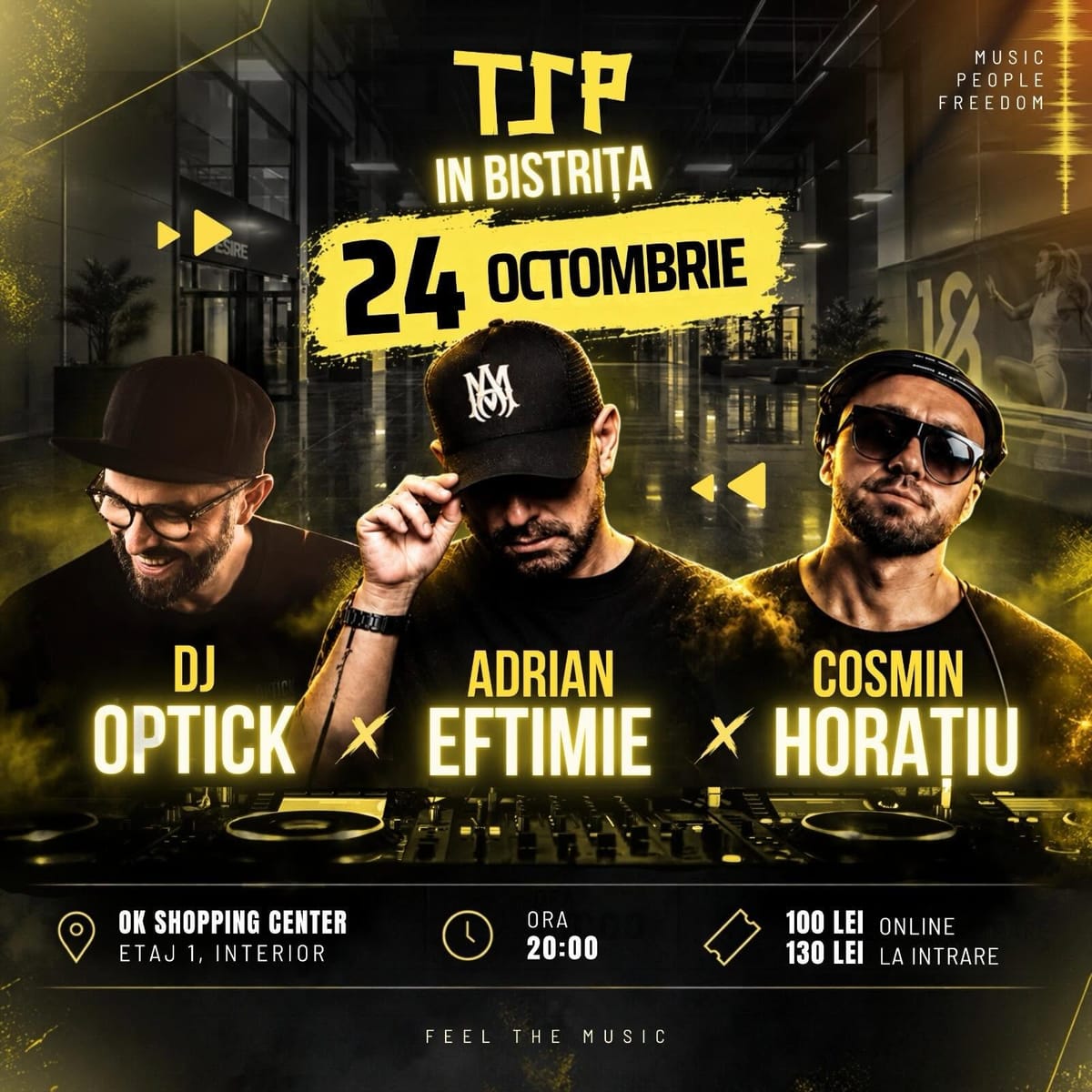 Bistrița: petrecerea TSP se mută pe 24 octombrie la OK Shopping Center, cu Adrian Eftimie și DJ Optick