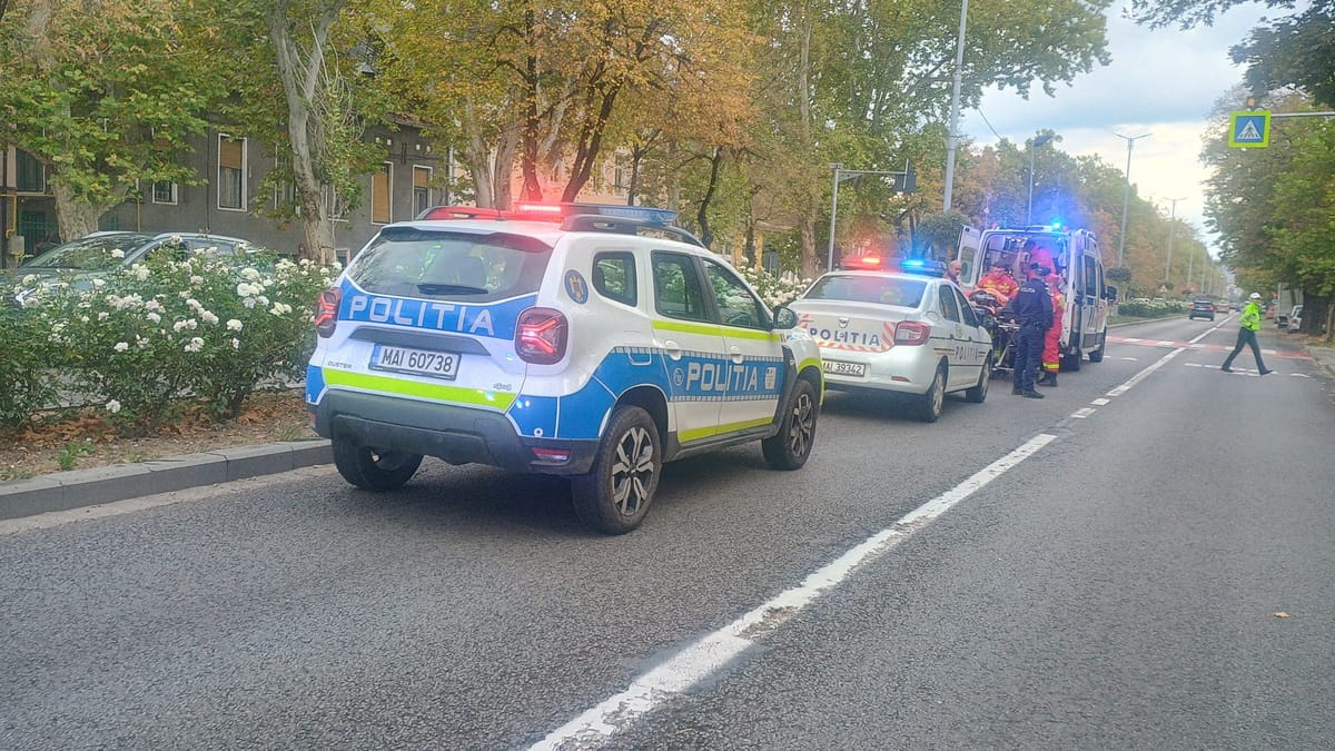 Bistrița: femeie lovită de mașină pe trecerea de pietoni de pe Bulevardul Independenței, preluată conștientă