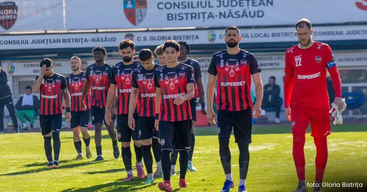Bistrița: Gloria a învins Dumbrăvița 2-1 și a obținut prima victorie în era Sebi Moga