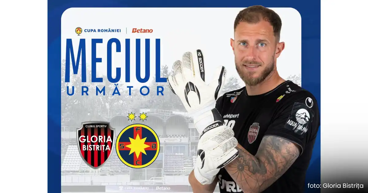 Bistrița: Gloria se pregătește pentru duelul cu FCSB din Cupa României, joi seară, pe Jean Pădureanu