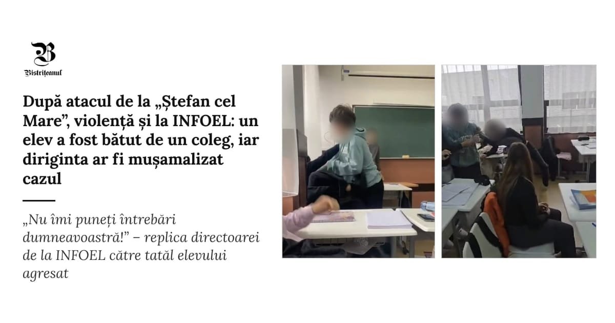 Bistrița: nouă agresiune la școală, elev de 14 ani cu brățară electronică, plângere pe numele dirigintei
