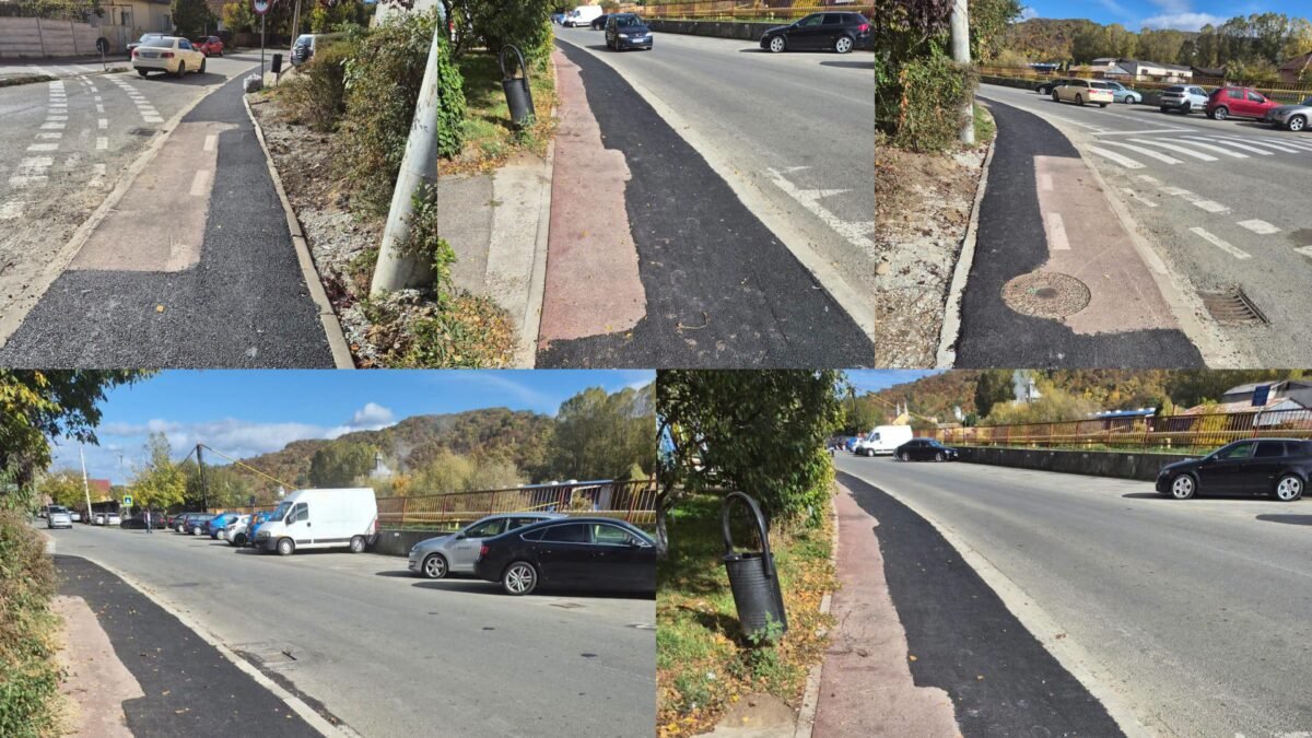 Bistrița: primarul Lazany critică reparația pistei de biciclete de pe strada Petru Maior, care va fi refăcută