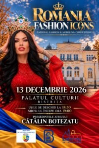 Bistrița: Romania Fashion Icons 2026 la Palatul Culturii, pe 13 decembrie, cu Cătălin Botezatu în juriu