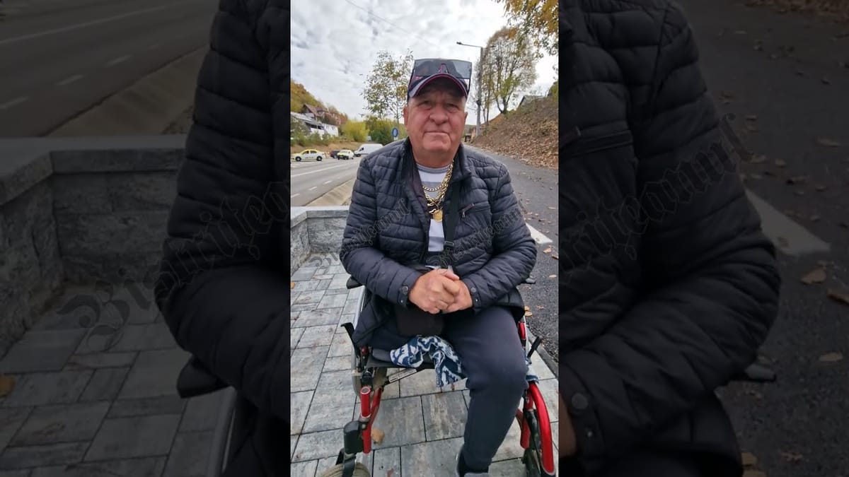 Bistrița: un bistrițean în scaun cu rotile a sfințit punctul de belvedere amenajat de Primărie