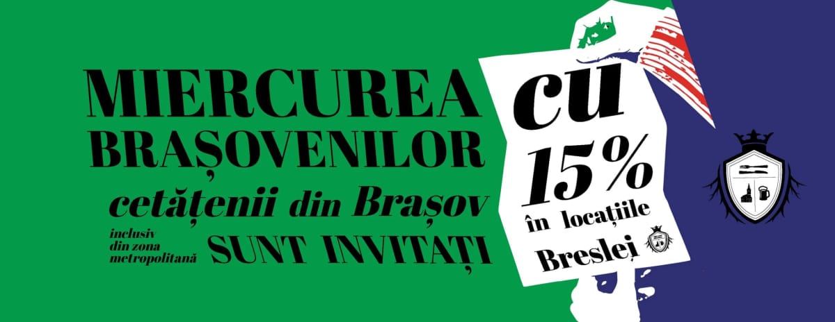 Brașov: 25 de restaurante oferă reduceri de 15% în fiecare miercuri, până pe 16 decembrie